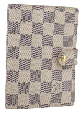 LOUIS VUITTON Damier Azur Agenda PM Day Planner Cover R20706 LV Auth 156116V